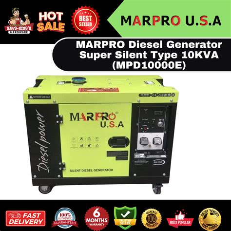 MARPRO USA 10.5KVA DIESEL GENERATOR .